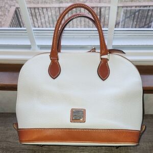 Dooney & Bourke Cream and Tan Satchel